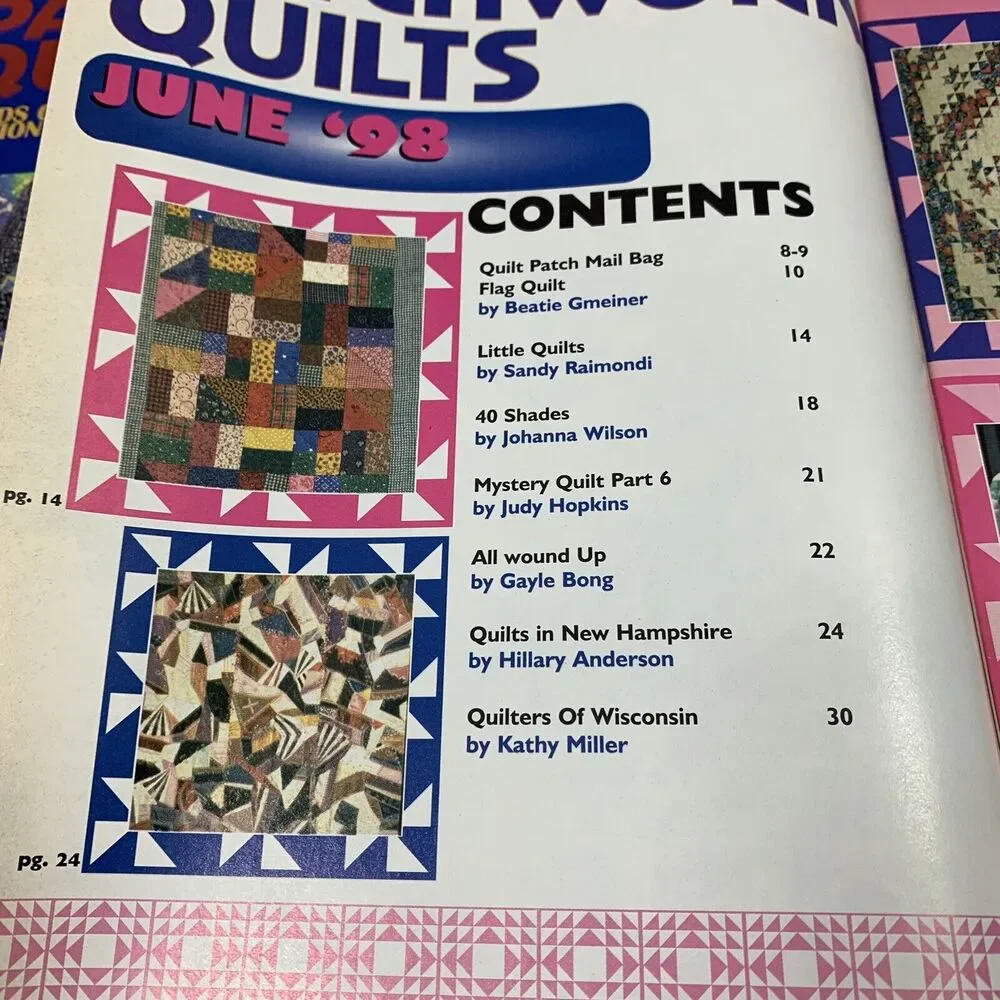 2 Lady's Circle Patchwork Quilts Magazines April & June 1998 Vtg‎ Quilt Patterns